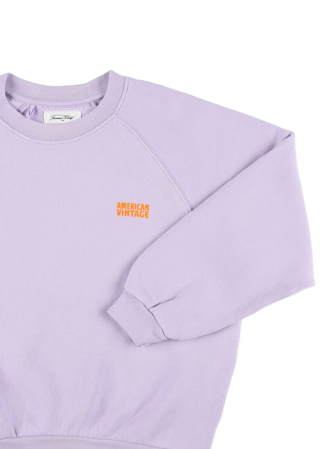 Свитер Izubird с рукавами реглан и логотипом American Vintage Kids, фиолетовый — фото 3
