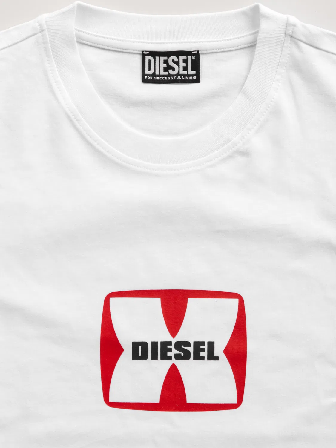 Футболка Diesel T-DIEGOR-K47 белого цвета — фото 2