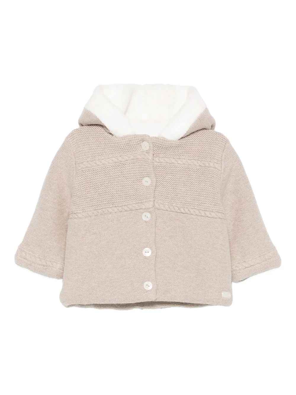 

Кардиган с капюшоном и косичками Tartine Et Chocolat, нейтральный