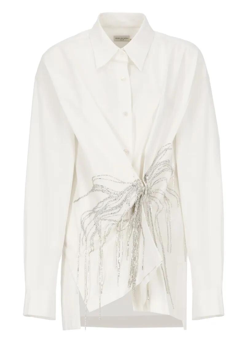 

Хлопковая рубашка Dries Van Noten, белый