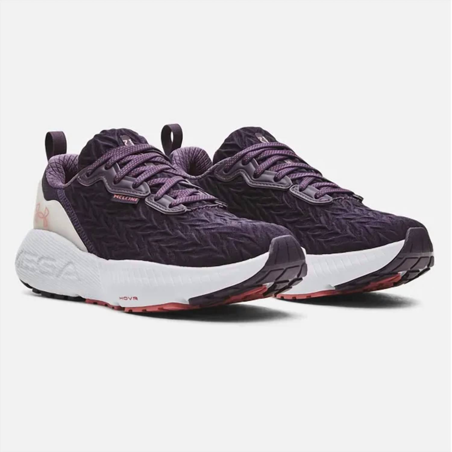 Женские беговые кроссовки UA HOVR Mega 3 Clone в цвете смокинг пурпур/белый Under Armour — фото 3
