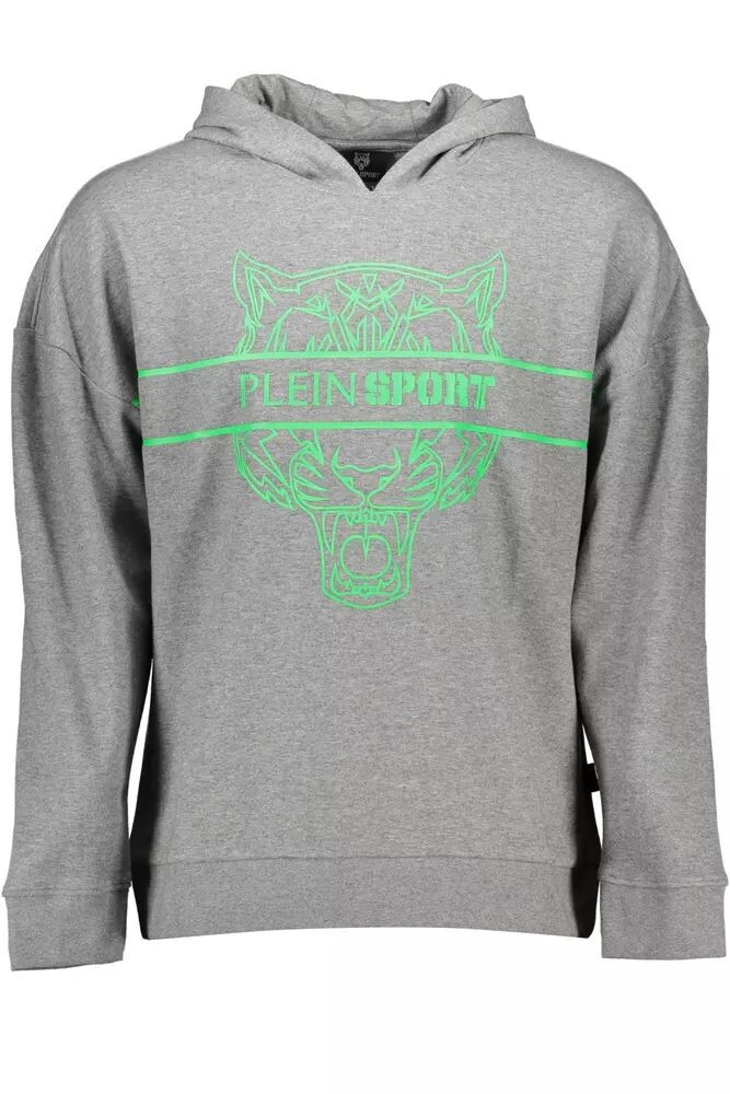 

Мужская толстовка Plein Sport Chic с капюшоном и длинными рукавами, серый