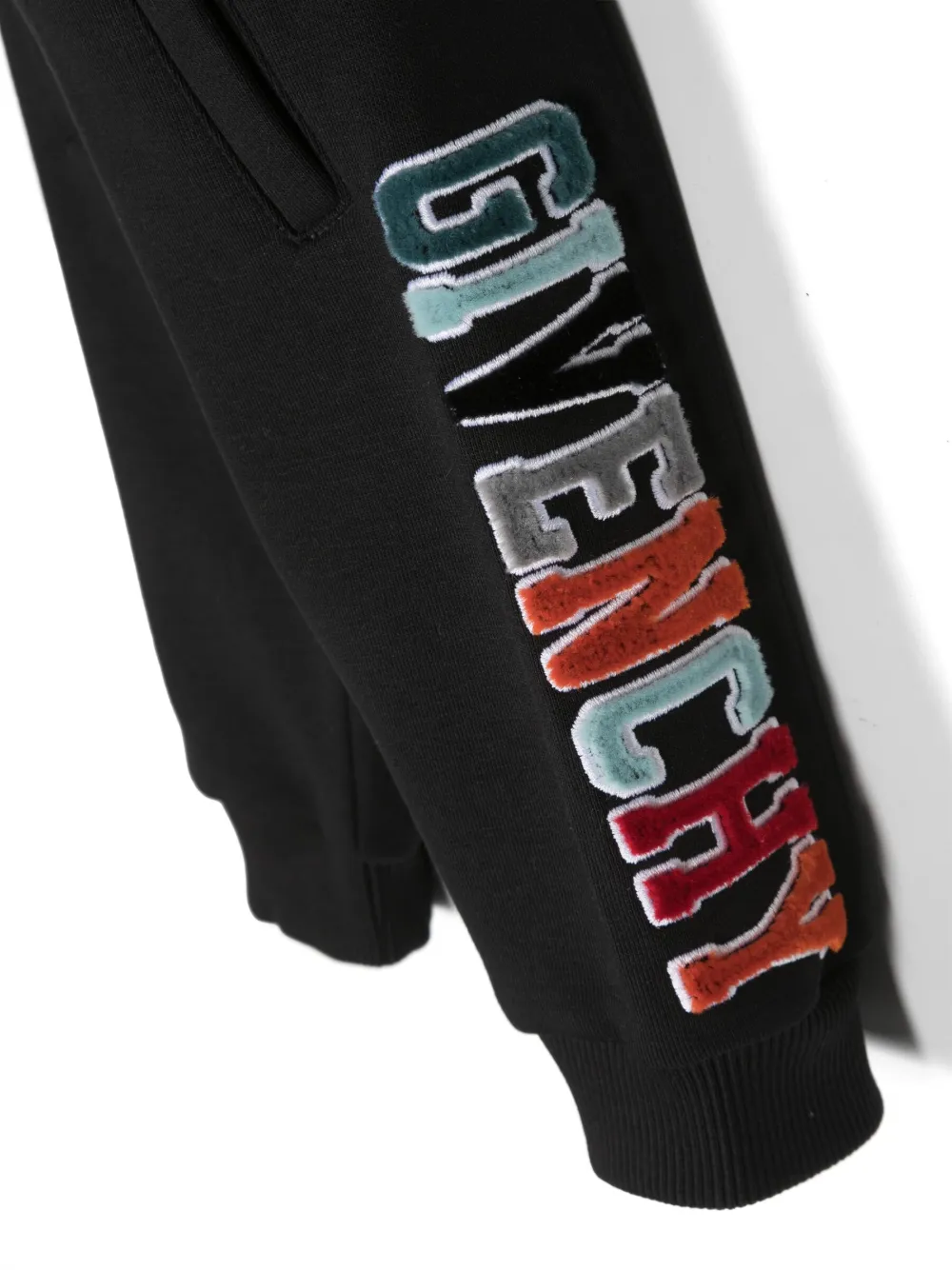 Спортивные брюки с кулиской и логотипом Givenchy Kids, черный — фото 3
