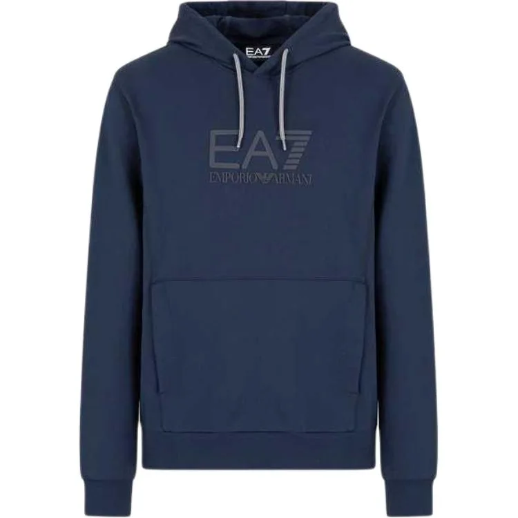 Толстовка с принтом EA7 EMPORIO ARMANI, темно- синий