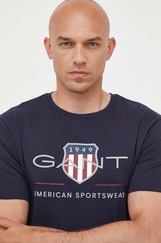 

Футболка из хлопка Gant, темно-синий