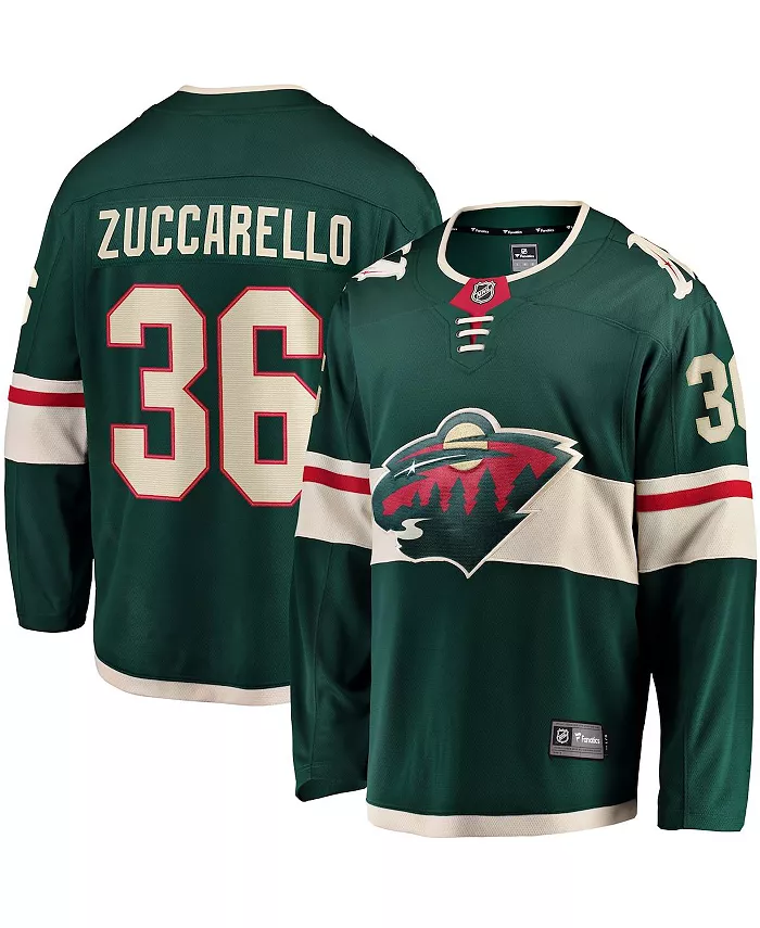 

Мужская джерси Mats Zuccarello зеленого цвета Minnesota Wild в стиле Breakaway Fanatics