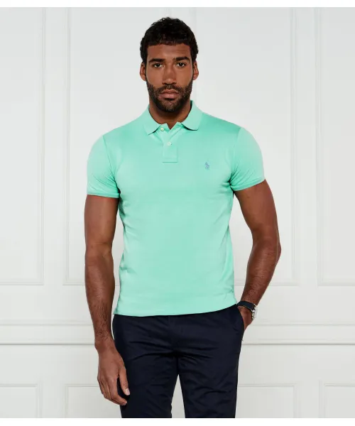 

Футболка поло Slim fit Polo Ralph Lauren, зеленый