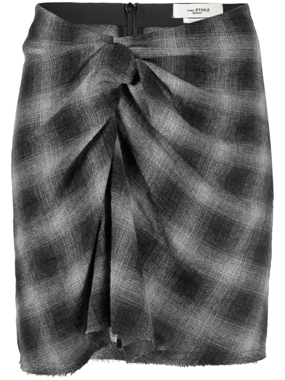 

Клетчатая юбка со сборками MARANT ÉTOILE, серый