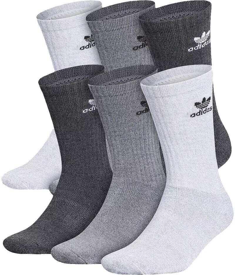 Мужские носки с трилистником Adidas Originals — 6 шт., серый