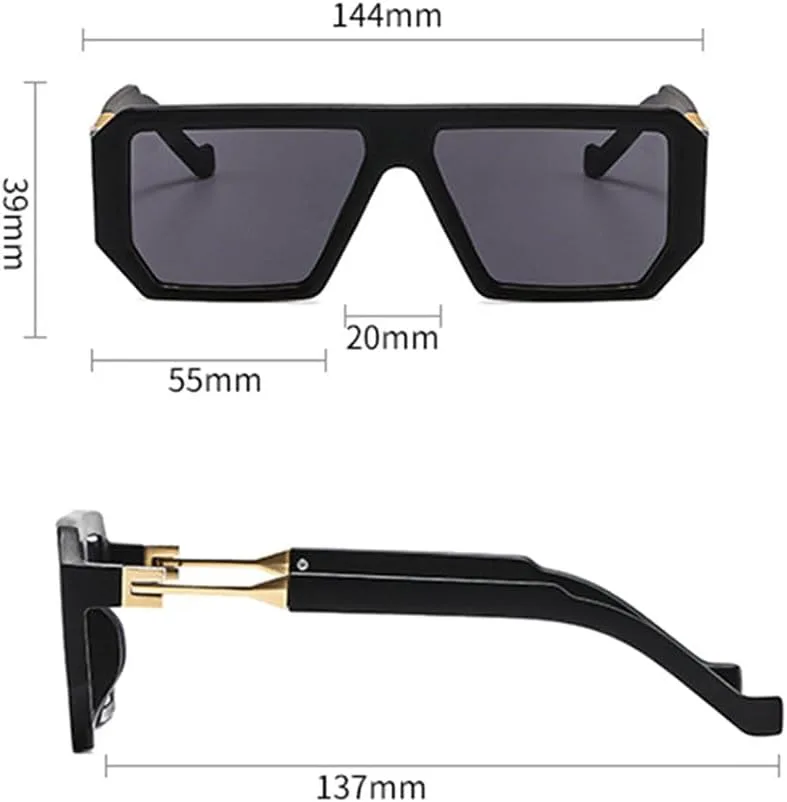 

Модные солнцезащитные очки для мужчин и женщин, ретро-очки для вождения, прямоугольная металлическая оправа, очки с защитой от УФ-излучения UV400 KTUCN, White Grey