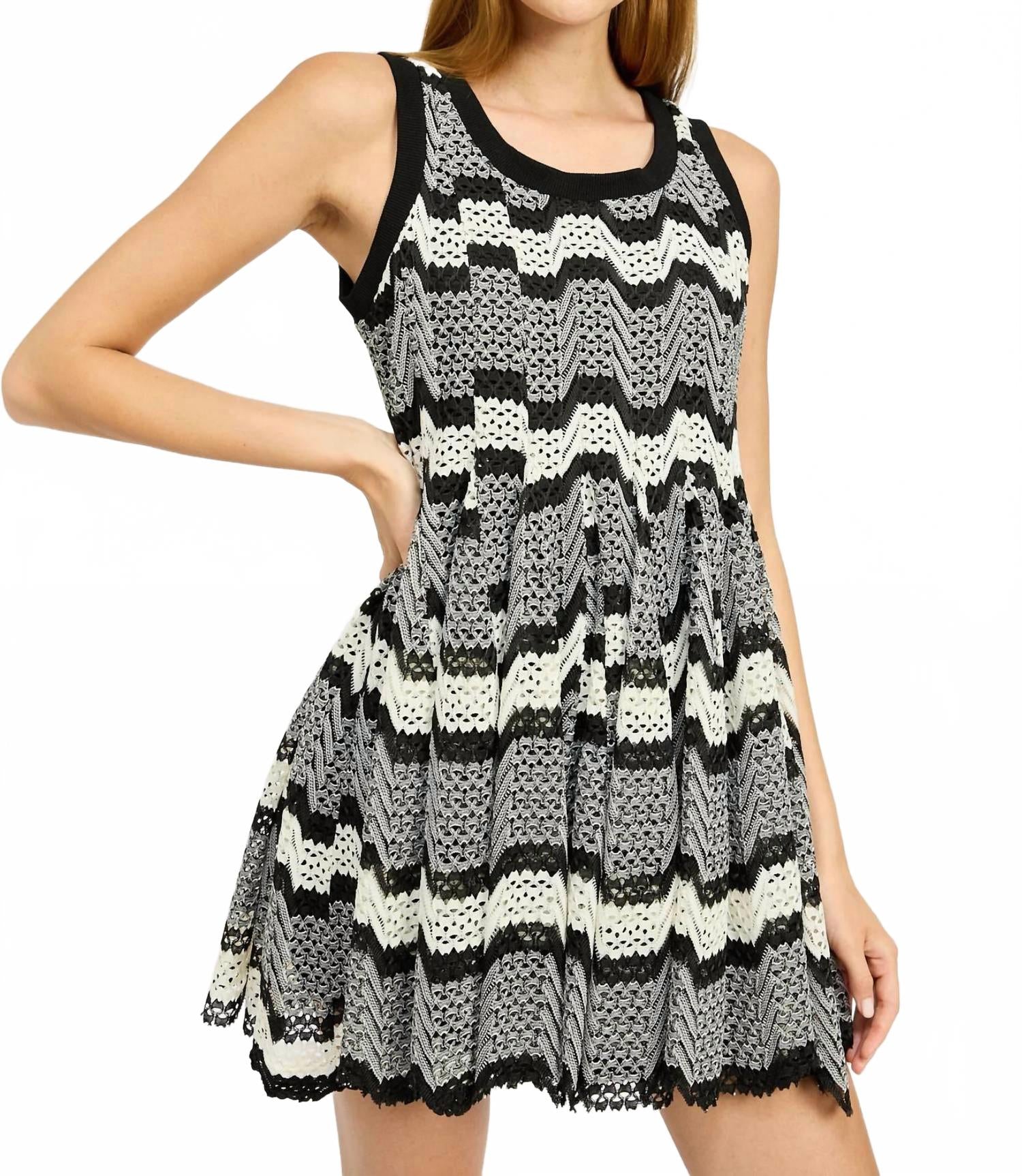 

En Saison Мини-платье Genesis, черное/слоновая кость