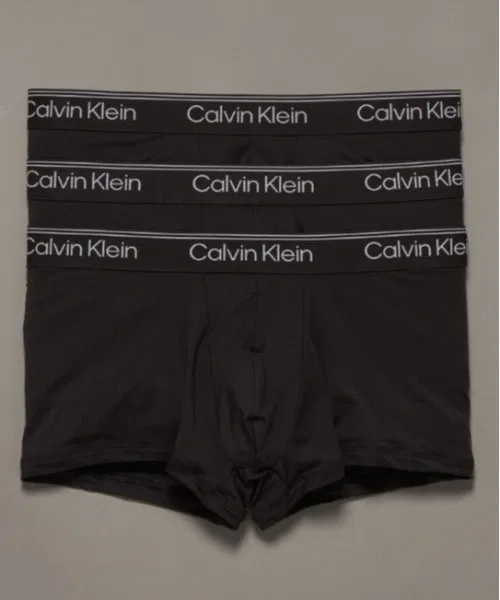 Трусы-боксеры Calvin Klein с низкой посадкой, комплект из 3 штук (3 шт.) - микроэластичные трусы с низкой посадкой.