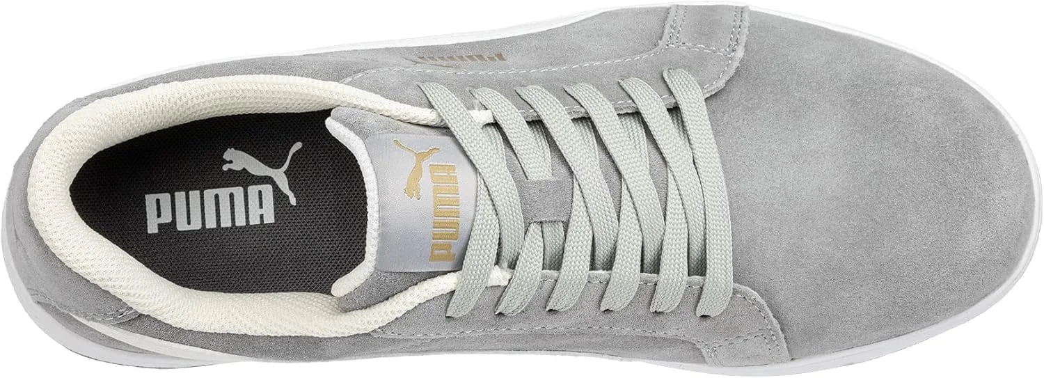 Защитные кроссовки PUMA Safety Iconic Low S1PL ESD FO HRO SR унисекс с нескользящим верхом из стекловолокна без металлических вставок, серый — фото 3