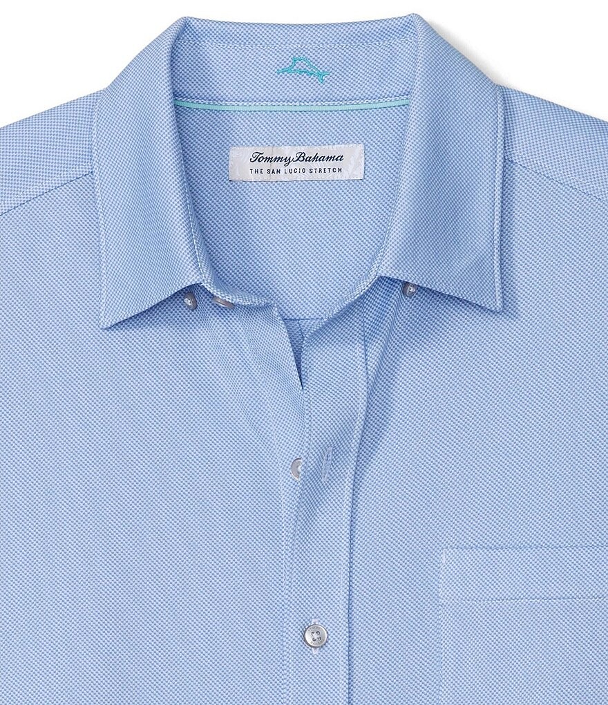 

Эластичная рубашка с длинными рукавами Tommy Bahama Big & Tall IslandZone New San Lucio, синий