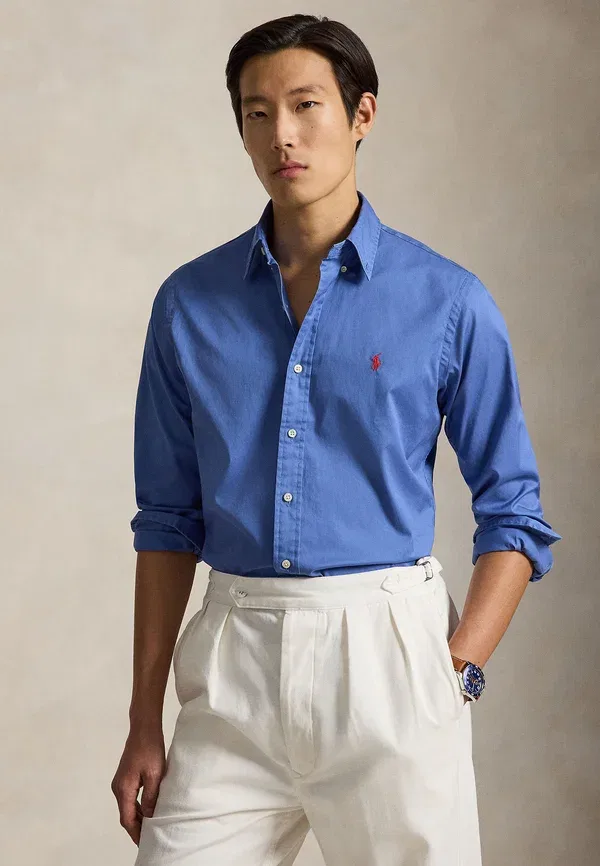 Рубашка Polo Ralph Lauren Custom Fit Featherweight Twill Shirt, цвет нима синий