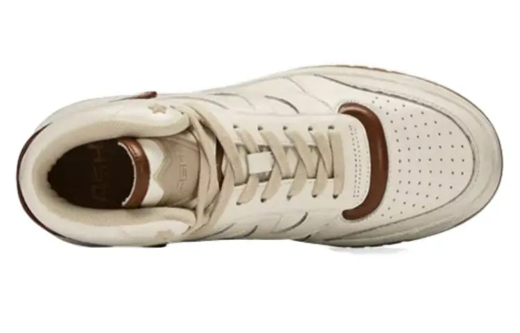Кроссовки ASH Skateboarding Shoes Women's High-top Beige/Brown, коричневый — фото 3