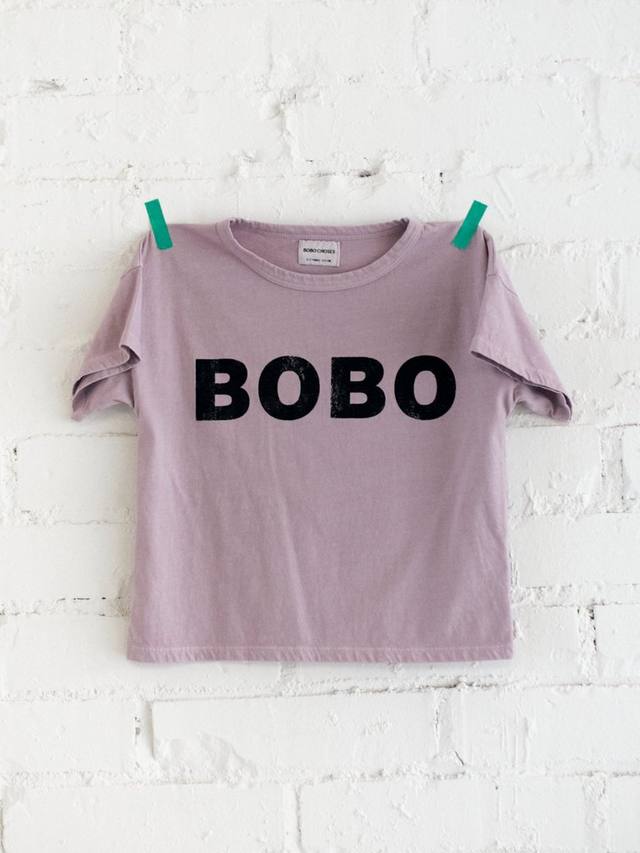 Детская футболка с логотипом из органического хлопкового микса Bobo Choses, Purple — фото 4