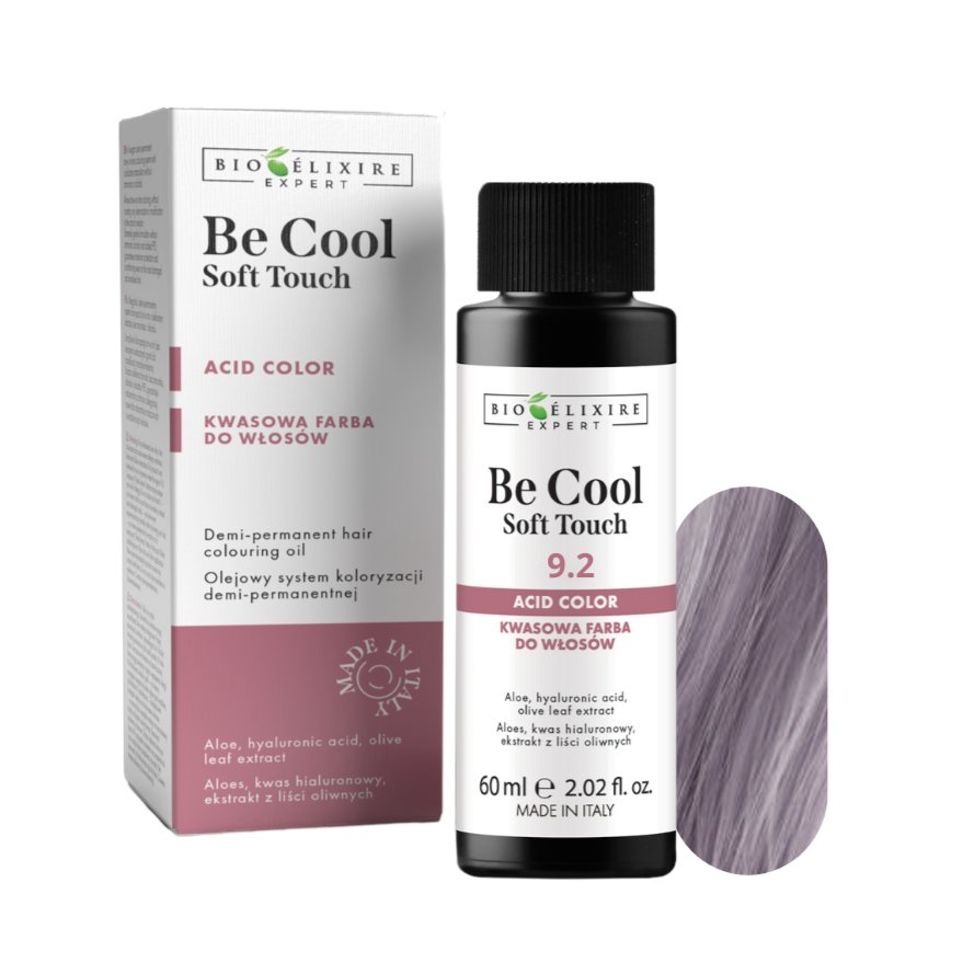 

BIOELIXIRE Кислотная краска для волос Be Cool SOFT TOUCH - 9.2 Очень светлый ирисовый блондин - 60 мл