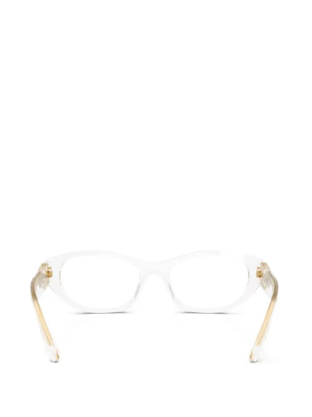 

Очки в прямоугольной оправе с логотипом Miu Miu, белый