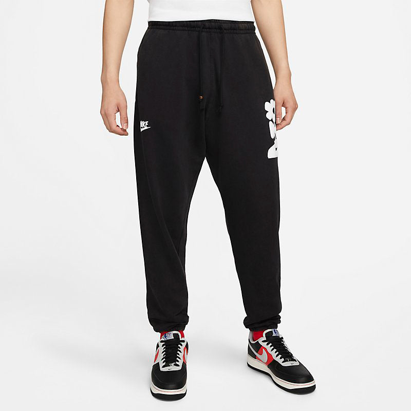 Спортивные брюки Nike NSW Washed French Terry Pants 'Black' DQ4176-010 — фото 4