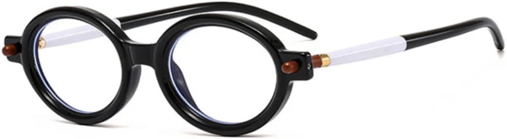 

Солнцезащитные очки для мужчин и женщин - защита UV400 - овальные, двухцветные, светло-серые, с заклепками, для занятий спортом на открытом воздухе и вождения DSVIGF, Black Clear