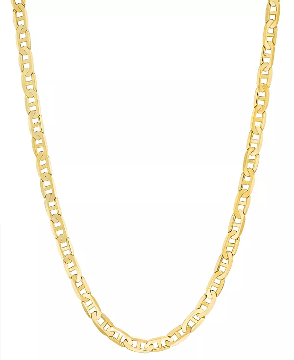 

Мужское цельное ожерелье из 10-каратного золота с застежкой Mariner Link длиной 22 дюйма (5-5/8 мм) Macy'S, gold