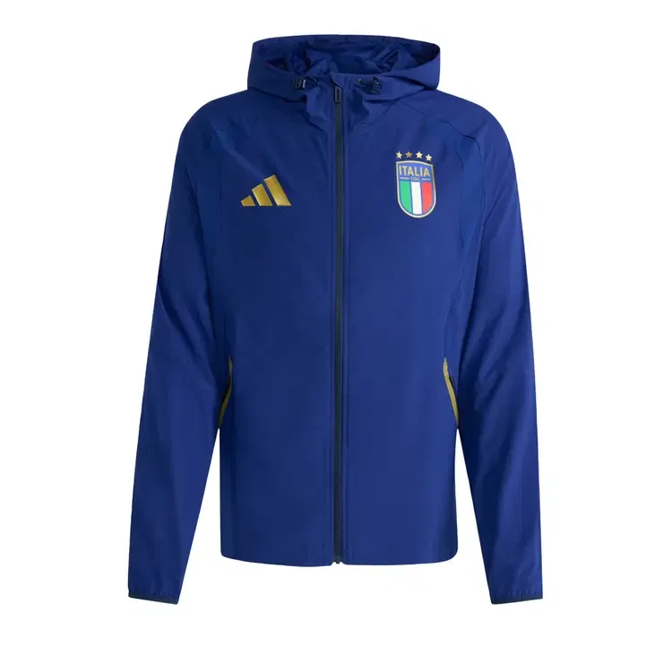 Ветровка Adidas Italy Tiro Travel Full Zip Windbreaker, синий