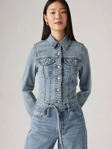 

Узкая строгая куртка дальнобойщика Levi's, цвет Hang On To Your Love - Medium Wash