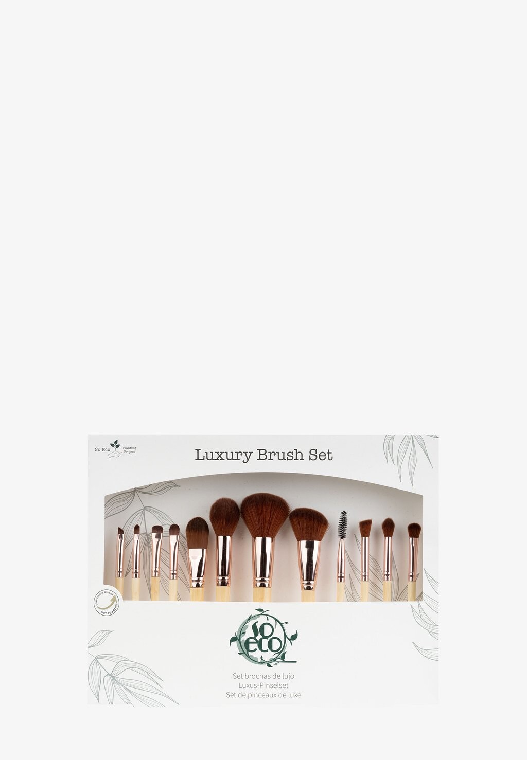 

Набор кистей So Eco Luxury Brush Set So Eco, цвет beige & gold