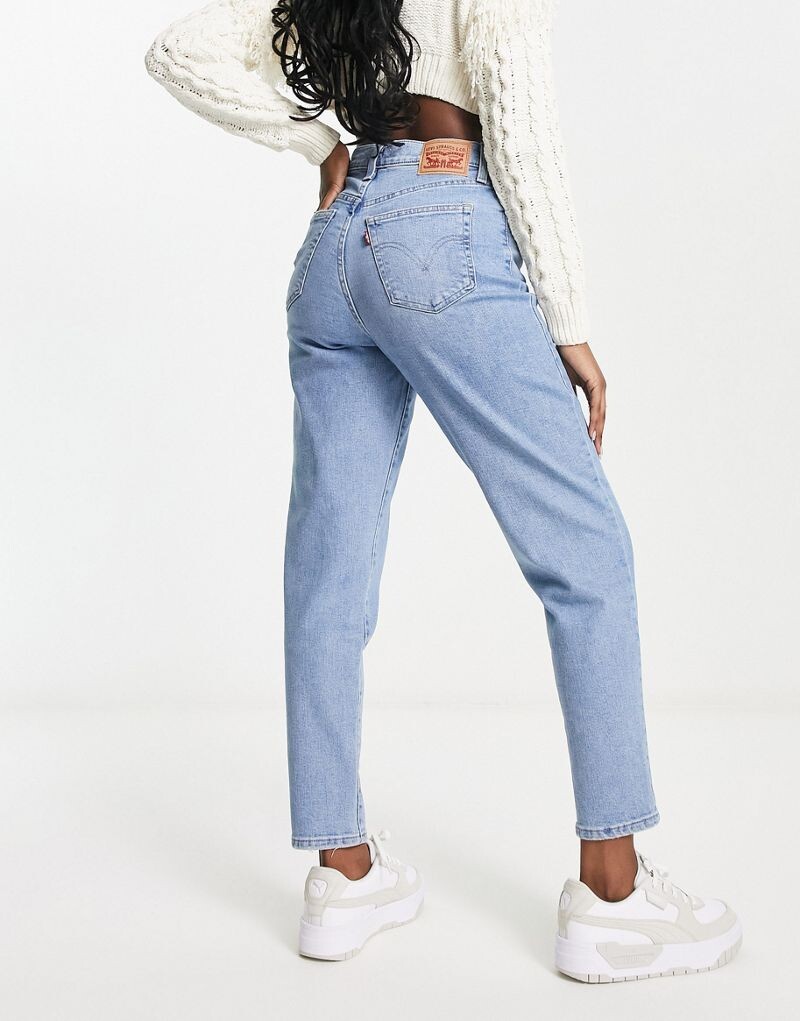 Голубые джинсы для мамы с завышенной талией Levi's — фото 3