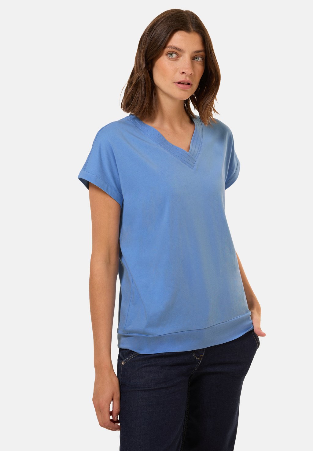 

Базовая футболка V-NECK Cecil, синий