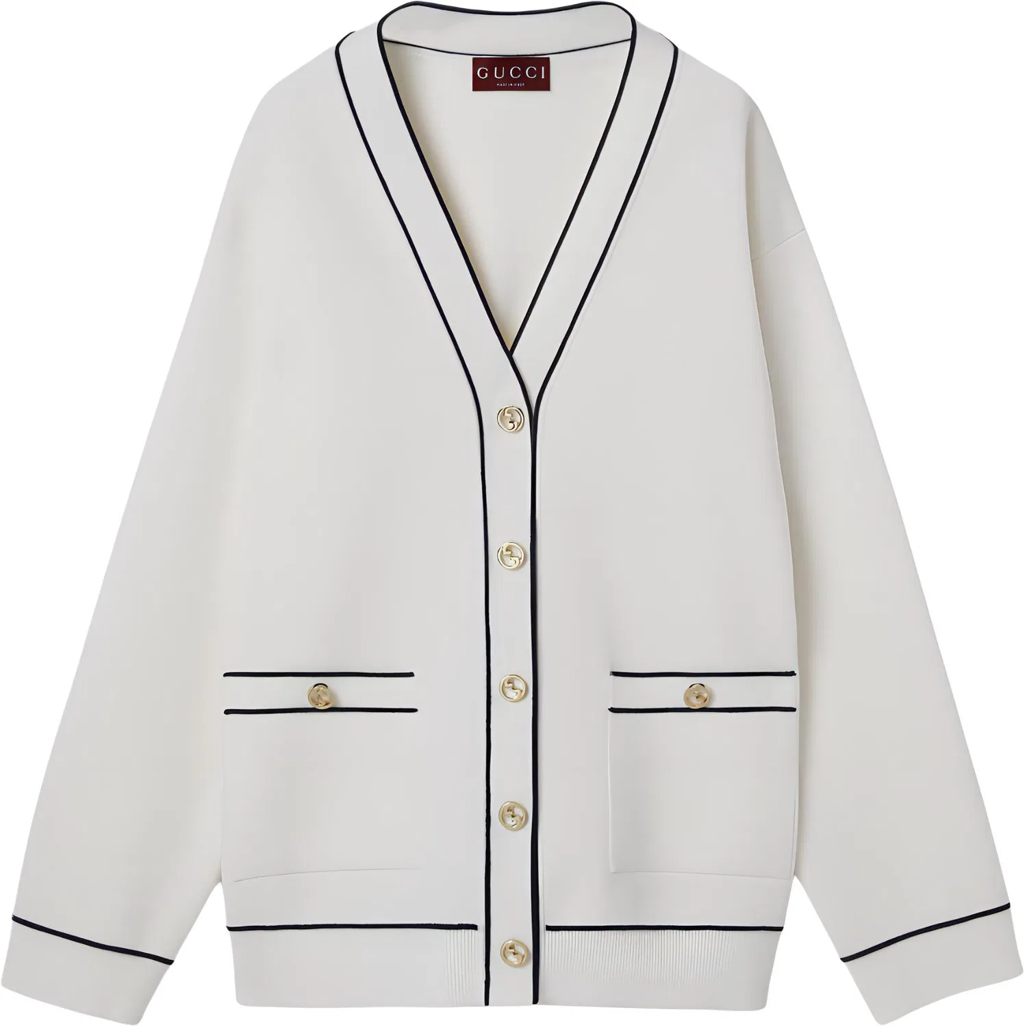 Женский кардиган из тонкого трикотажа Gucci, White