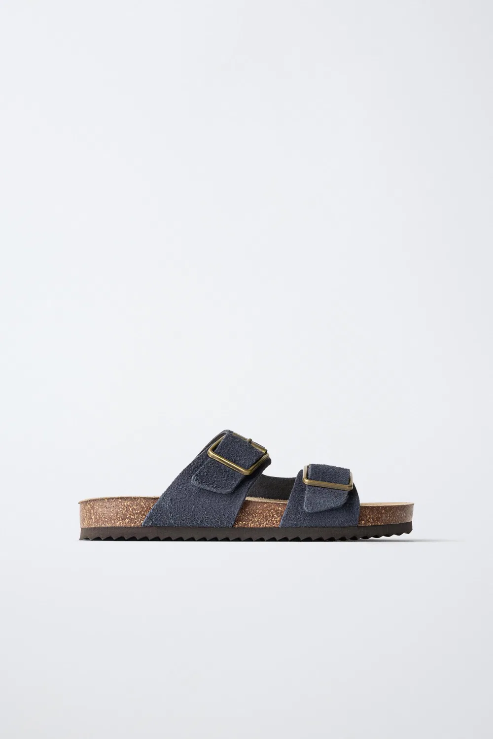 STORIEZ - Кожаные сандалии с пряжками ZARA, Navy Blue