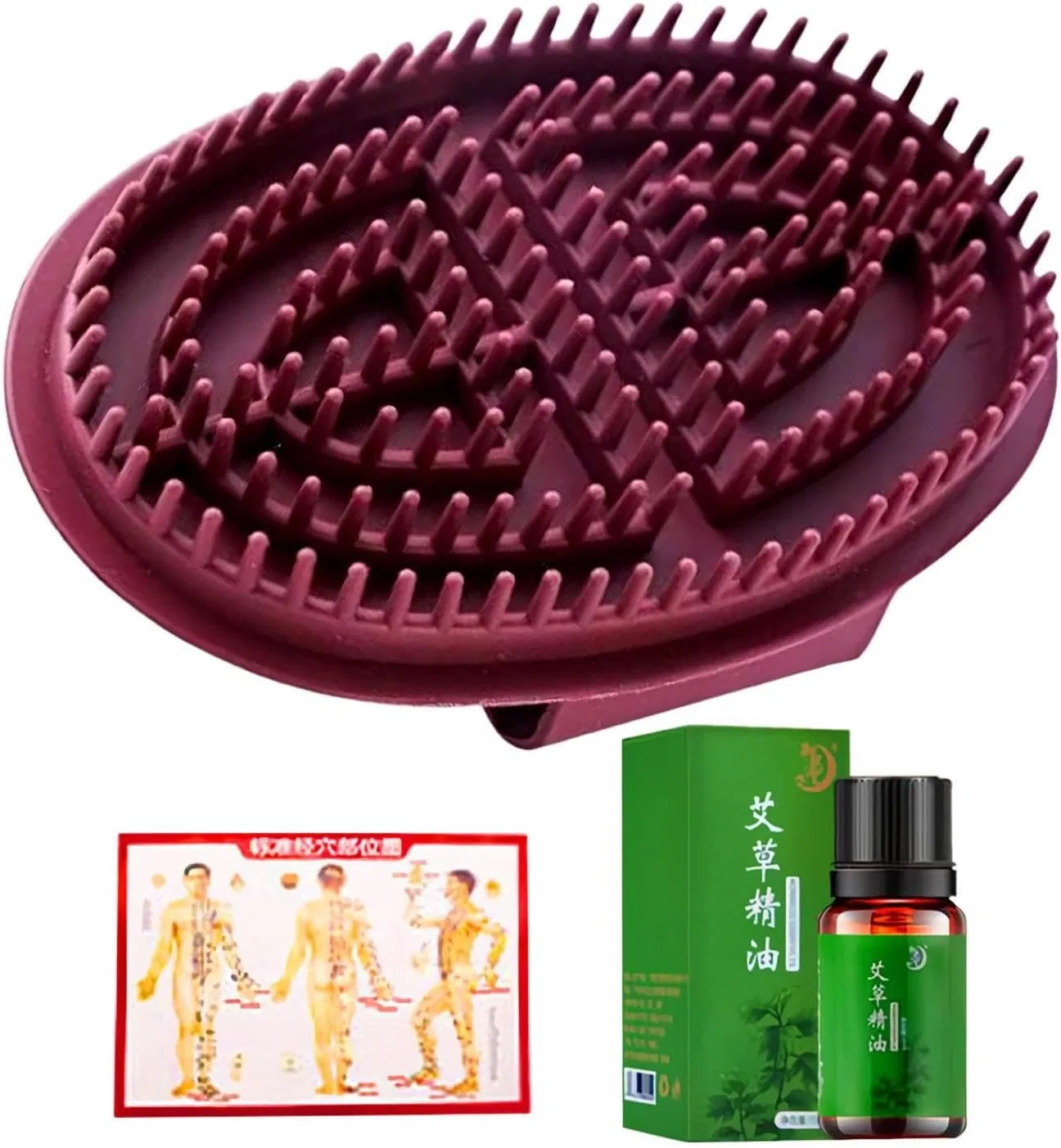 Массажная щетка для тела Meridian Pressure Comb, Generisch, 1 шт, Многоцветный