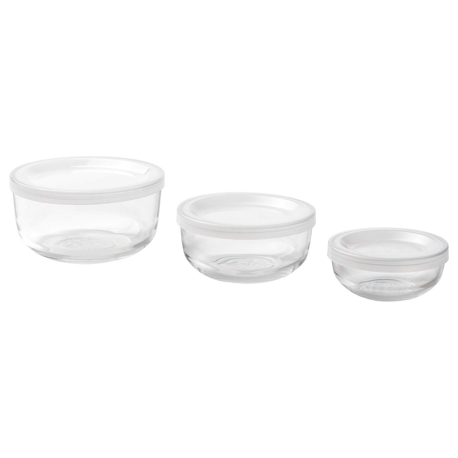 

Контейнер для хранения продуктов с крышкой Ikea Bestamma 3шт, белый