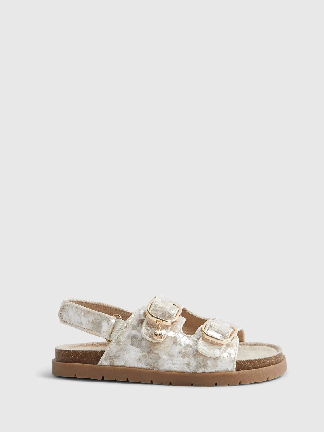 Сандалии с блестками и шармом River Island, коричневый