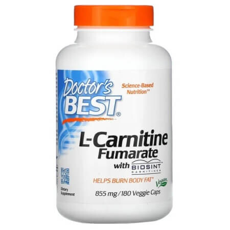 

L-карнитин фумарат Doctor's Best с карнитинами Biosint 855 мг, 180 капсул