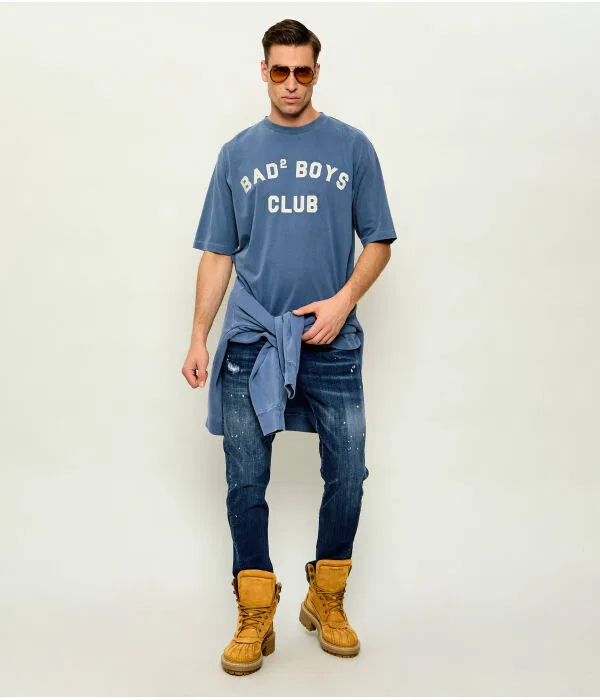Мужская футболка свободного кроя Dsquared2, синий — фото 2