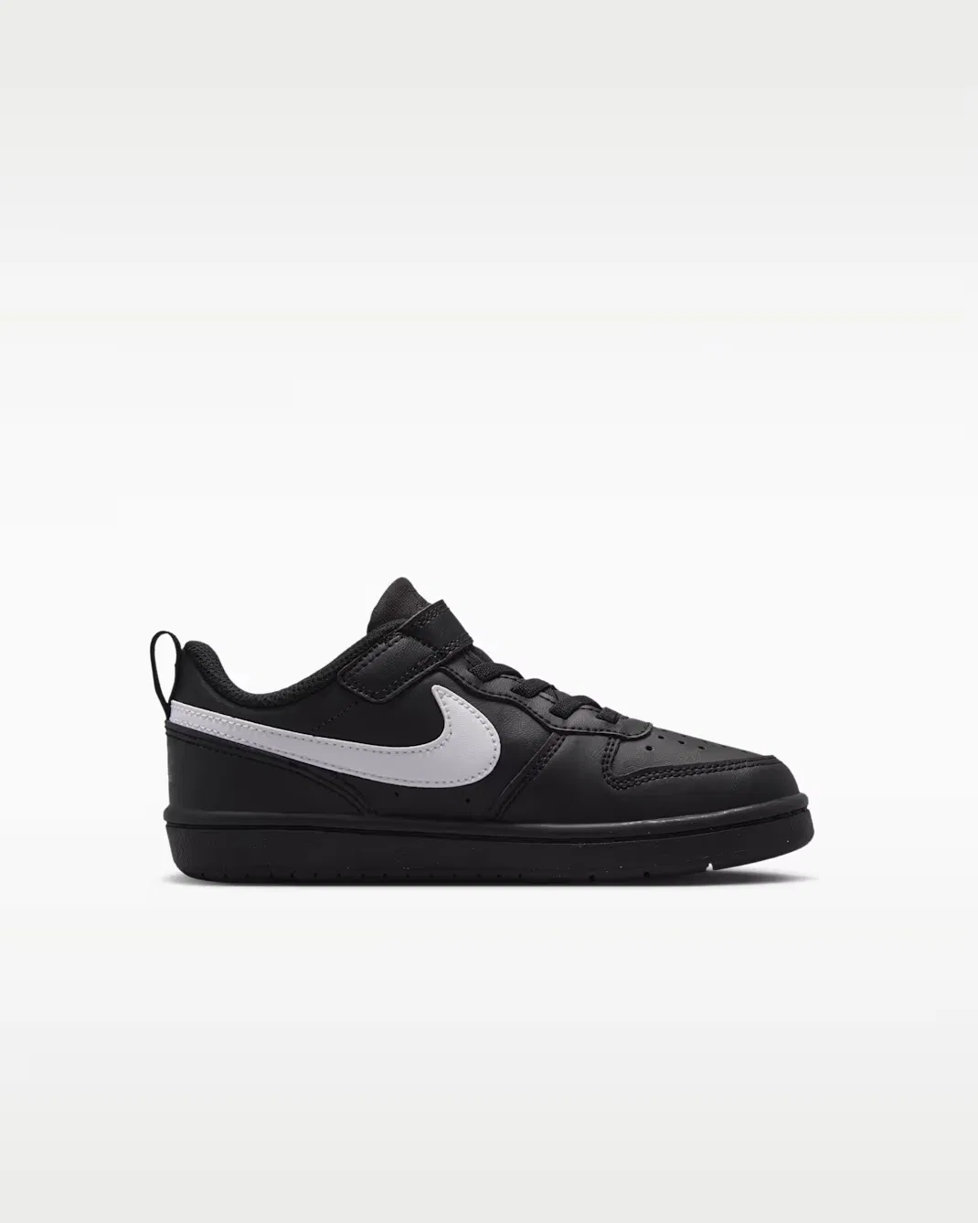 Детская обувь Nike Court Borough Low Recraft, Black/Black/White — фото 3