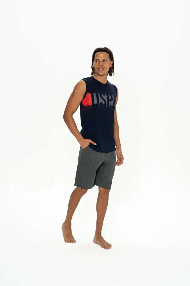 Мужской комплект шорт и футболки с коротким рукавом U.S. Polo Assn., Navy Blue — фото 2