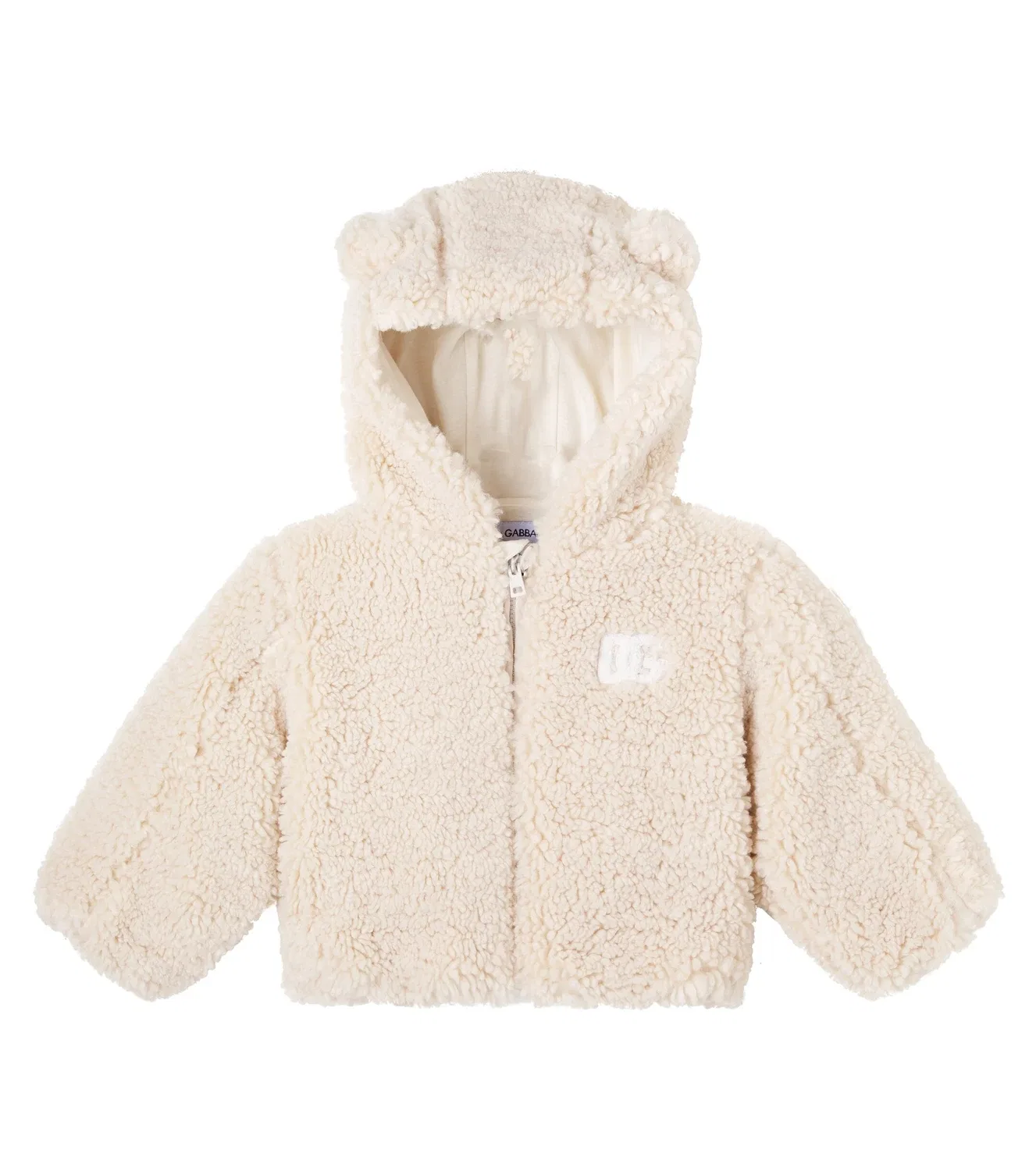 Детское худи с плюшевым медведем, Dolce&Gabbana Kids, бежевый