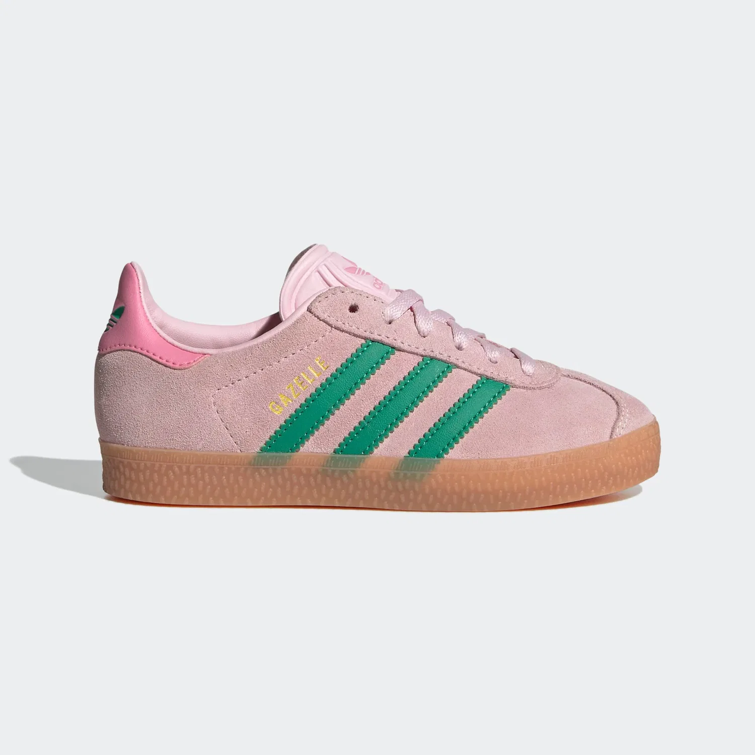 Детские кроссовки с зубчатыми полосками Adidas Originals, Clear Pink/Court Green/Bliss Pink — фото 2