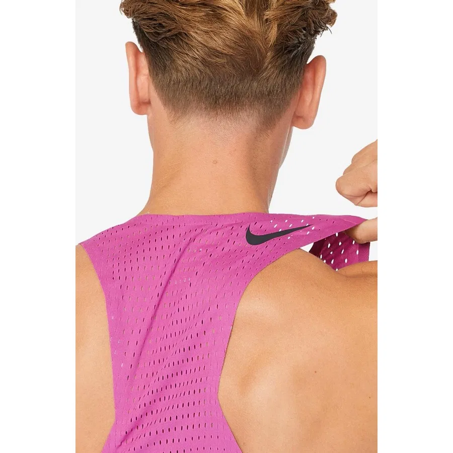 Беговая майка-безрукавка Nike Dri-FIT AeroSwift Running Adv Singlet, Фуксия — фото 4