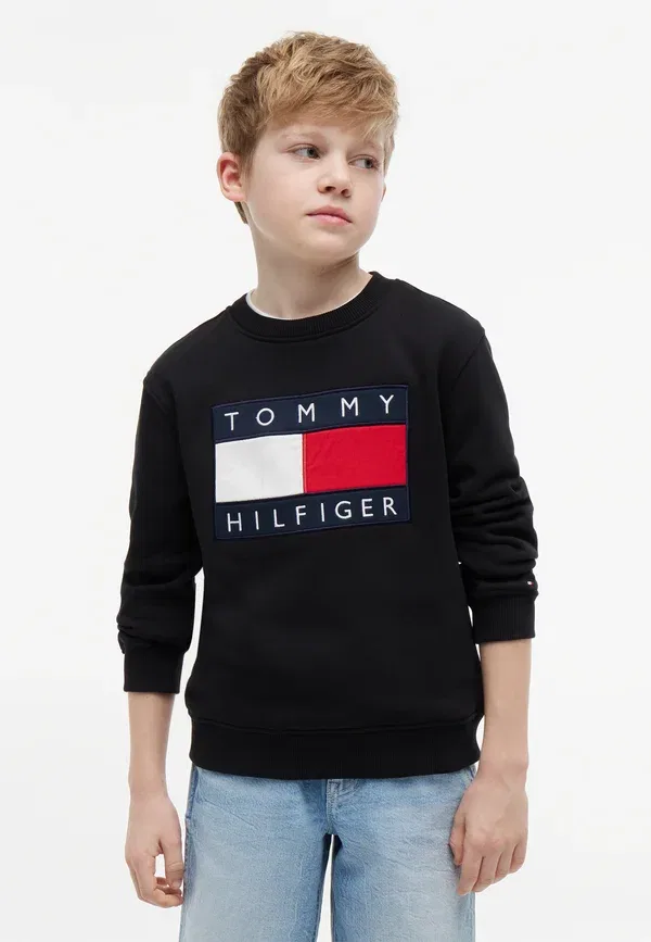 Свитшот с принтом Tommy Hilfiger, черный — фото 2