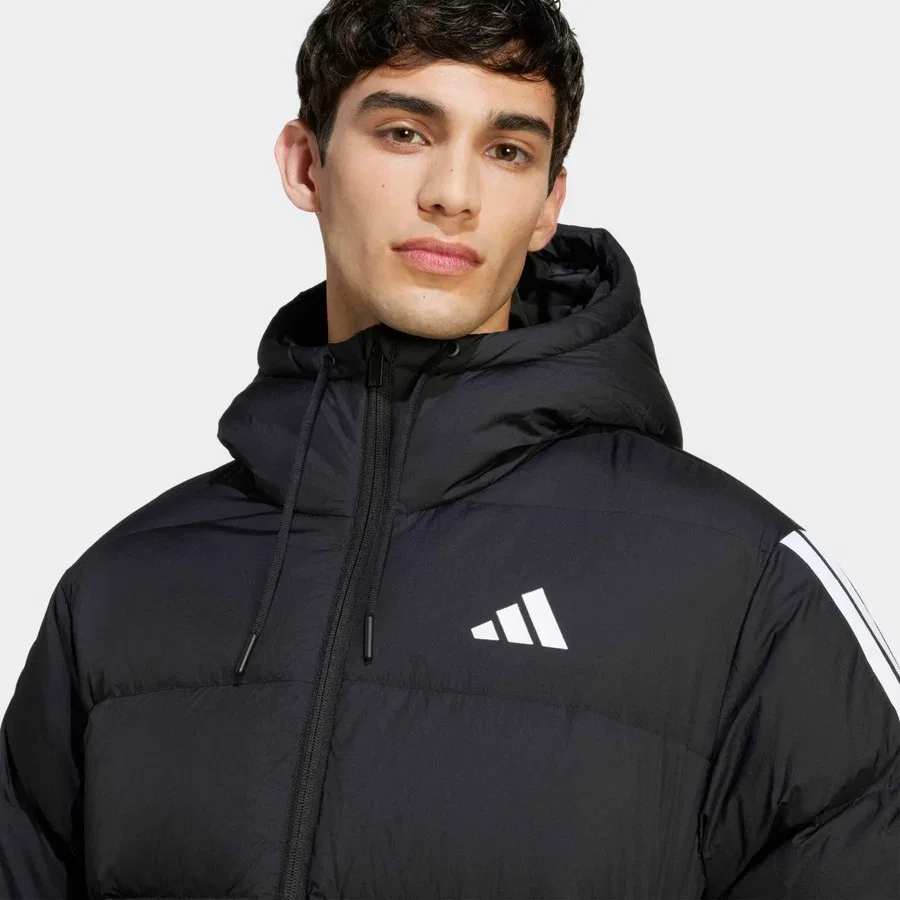 Мужская куртка с длинным рукавом adidas ESS 3S P D HD J, Черный — фото 4