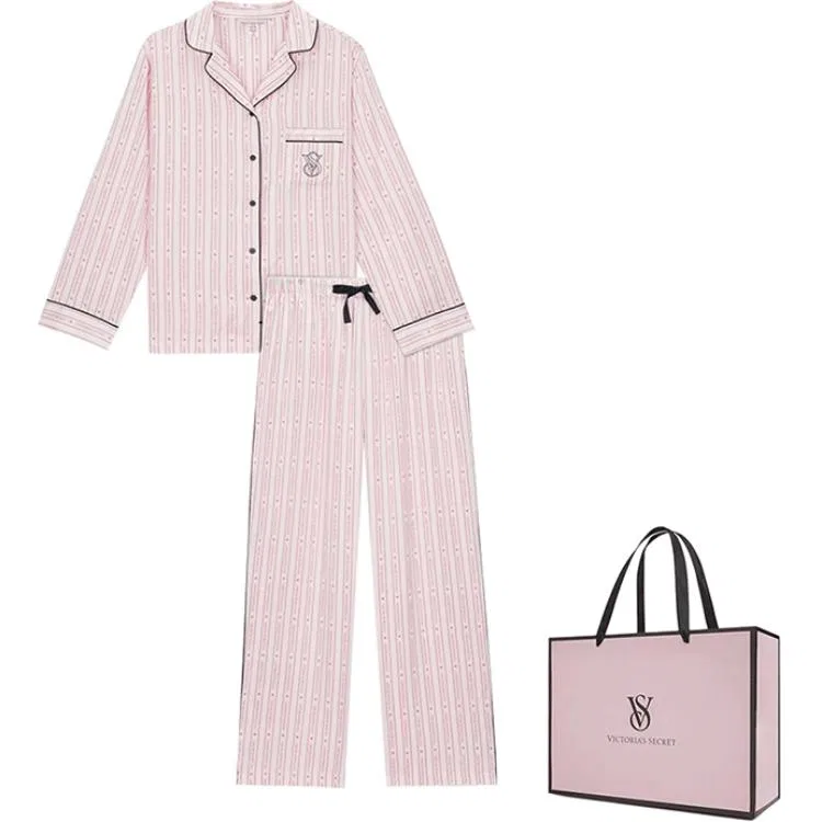 Женский комплект пижамы с принтом 10th Anniversary Limited Edition, Victoria's Secret, Черный — фото 3
