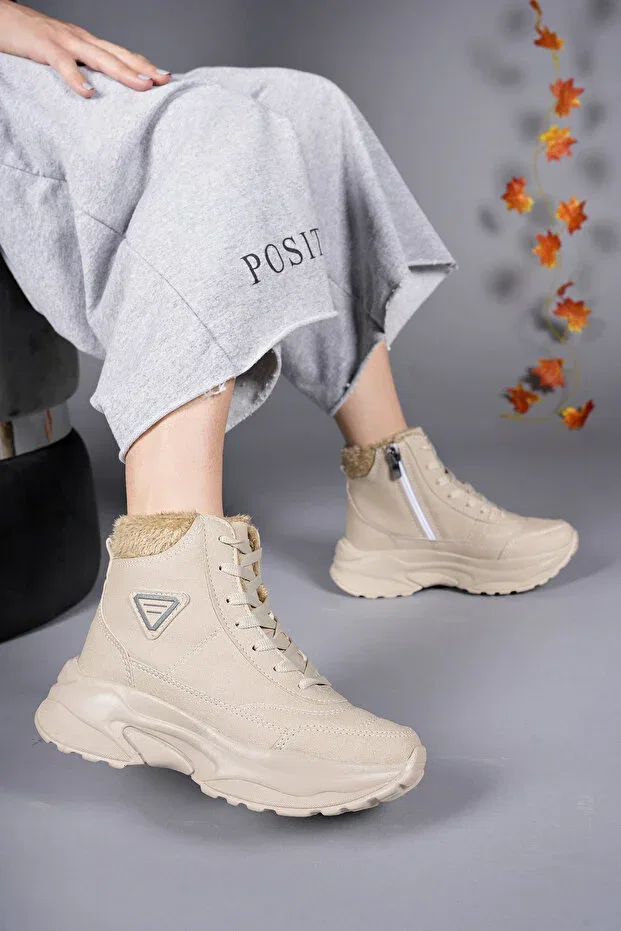 Детские ботинки для девочек с водозащитой Riccon, Beige — фото 3