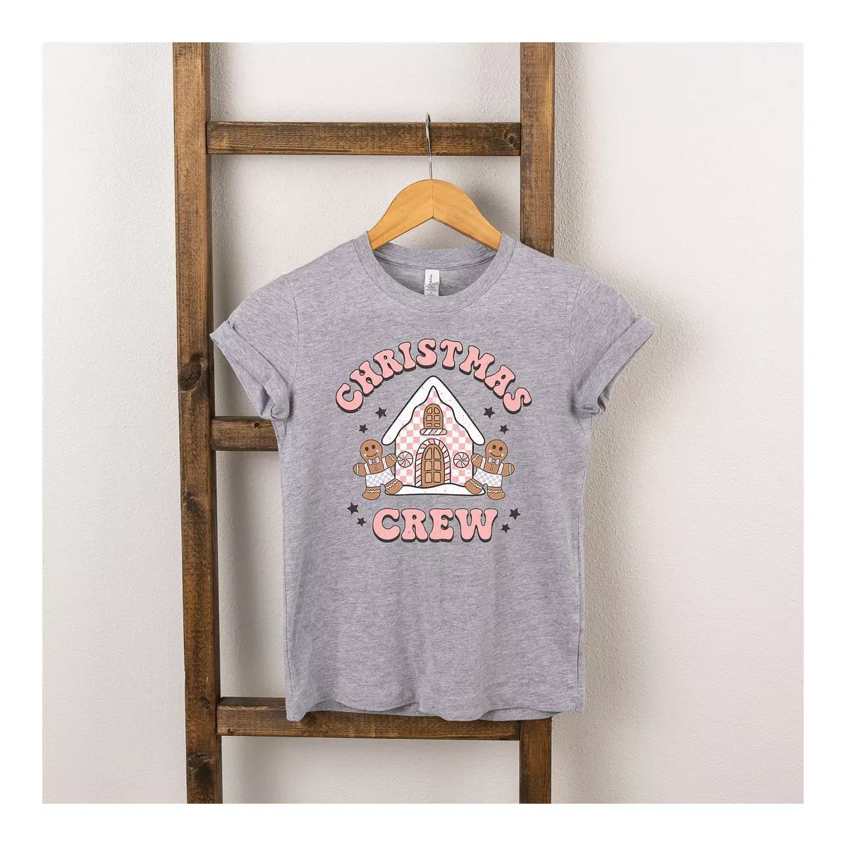 Детская футболка с принтом Christmas Gingerbread Crew The Juniper Shop, White