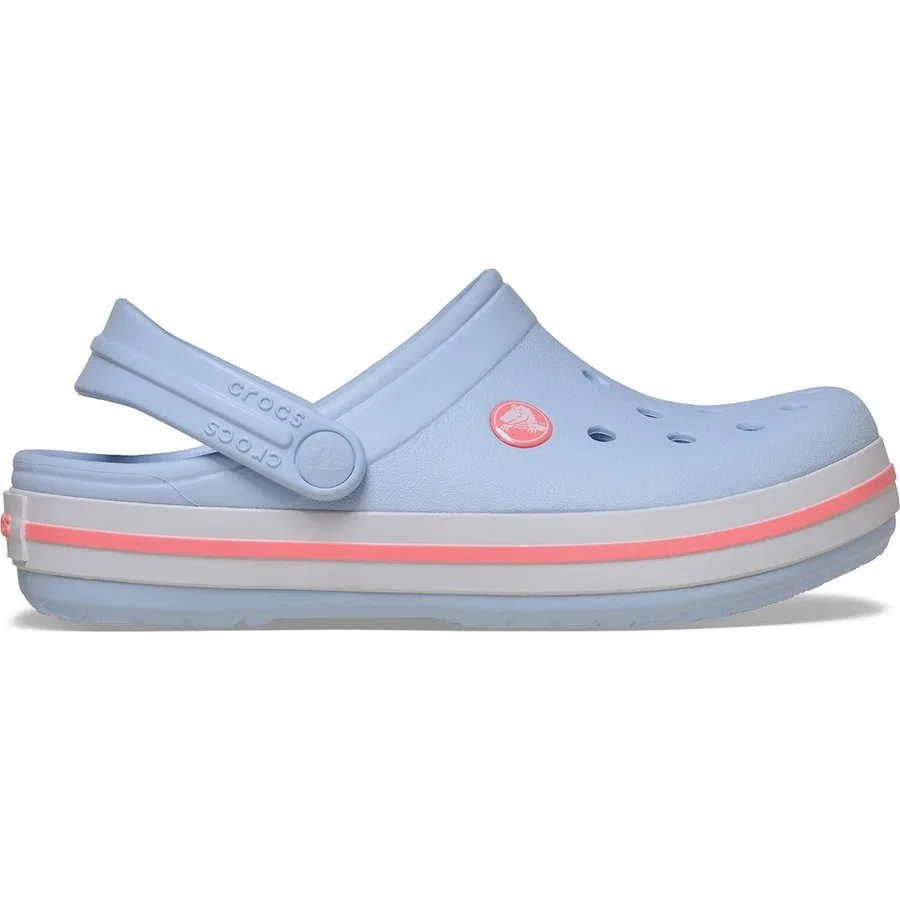 Сабо с ремешком, спортивные, из Croslite, модель Crocband Clog K, Crocs, Blue Frost Guava