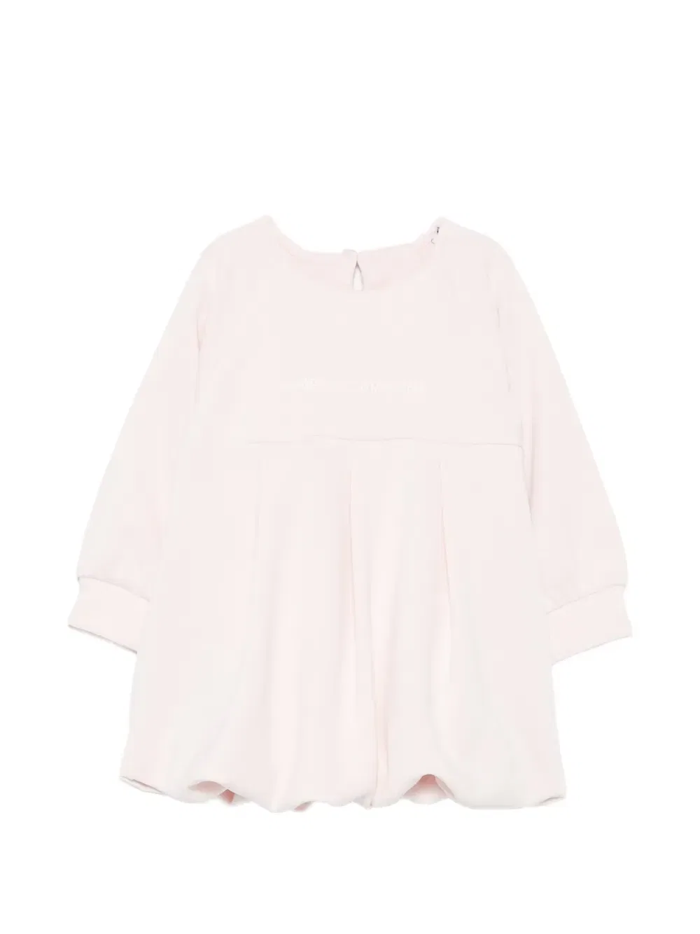 Плиссированное платье с логотипом Emporio Armani Kids, розовый